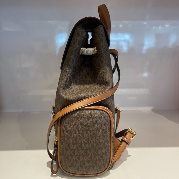 Michael Kors Jet Set Item Large Chain Backpack MK Brown - Picture 5 of 11